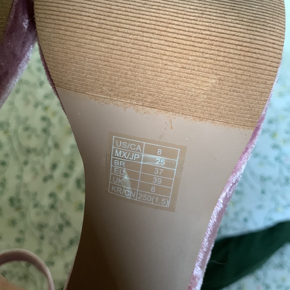 Forever 21 Pink Velvet Heels - Picture 8 of 8